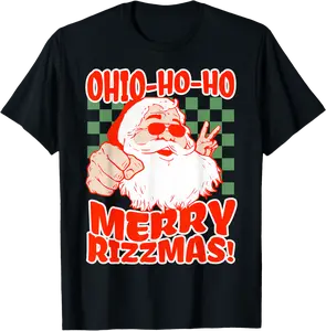 Ohio Merry Rizzmas Rizzler Santa Christmas Meme Brainrot T-Shirt - Lydiagarcia Shop 20B0DF8L36DM