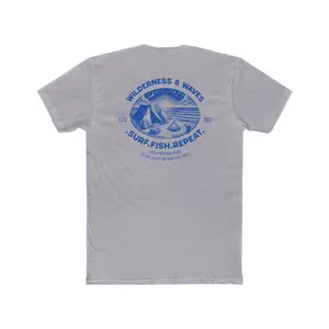 SURF FISH REPEAT - Wilderness & Waves Heather Grey T-Shirt