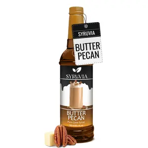 Syruvia Butter Pecan Syrup For Coffee 25.4 Ounces Butter Pecan Flavoring For Coffee Beverage