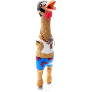 Outward Hound Squawkers Earl Latex Rubber Chicken Interactive Dog Toy - Large