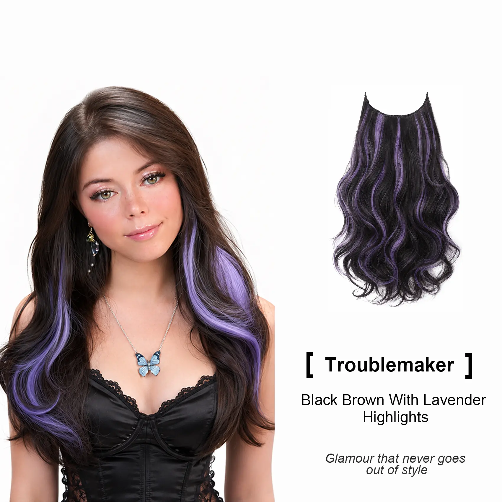 #sohochic【Qbeauty】Invisible Layered Clip-in Hair Extensions by Amara, 18/20/22/24 Inch Thick Natural Soft Synthetic Hairpieces with Secure 6 Clips, Body Wave Loose Wave Curly Hair Extensions for Women, Perfect for Holiday, Daily, Party & Beach Hairstyles