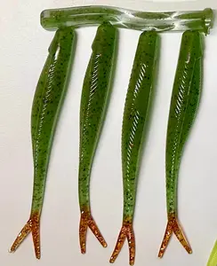 5" FORWARD FACING SONAR MINNOW GREEN PUMPKIN 10 pkg