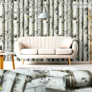 Self-Adhesive Tree Leaf Wallpaper Roll, Multiple Sizes Available, Thick Vinyl Material, Easy Operation and Cleaning