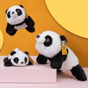 Panda Life Shop, Realistic Large Head Panda Plush Toy, Lifelike Four-Legged Panda Doll, Adorable Stuffed Animal for Kids and Collectors,A nice holiday gift