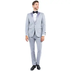 Zegarie Slim Fit Tuxedo Separates Jacket, Light Grey w/ Satin Notch Lapel