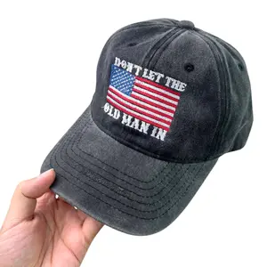 T.K Hat Washed Cap Don’t Let The Old Man In Song Inspired Trucker Fashion Cotton, Full Colors, Full Sizes, For Men, For Women