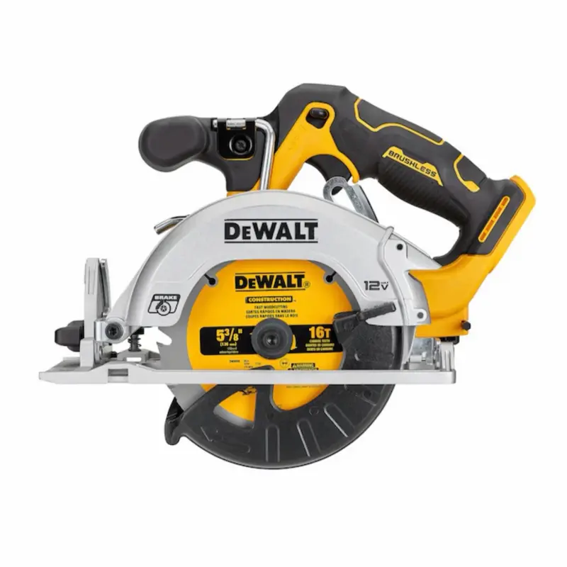 DEWALT XTREME Series Brushless Cordless Circular Saw - 12-V Max, 5-3/8-in Blade, Compact Design for DIY Projects, Cutting Wood, Beginners (Battery & Charger Not Included), Efficient Cutting Power