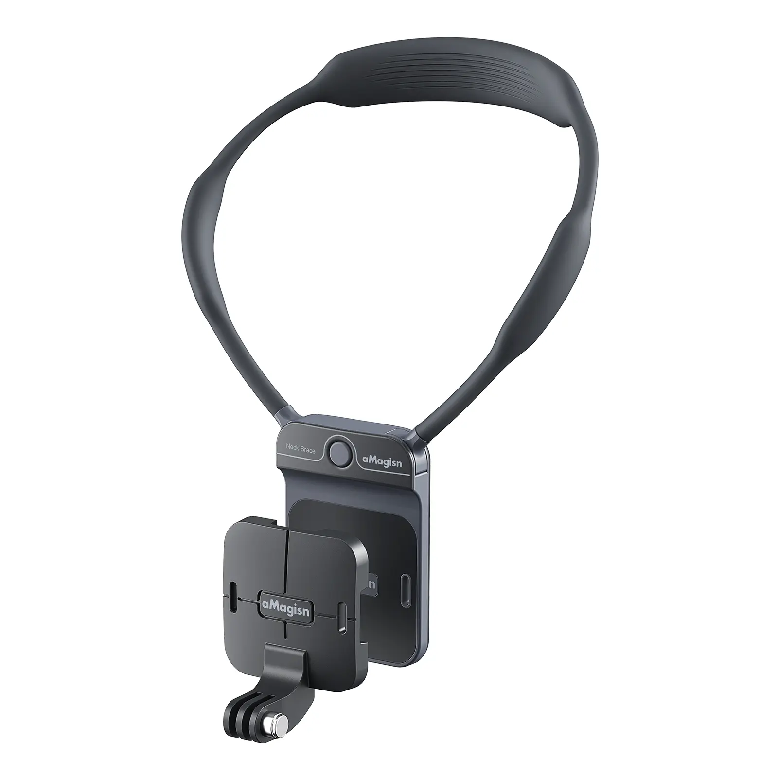 Magnetic Neck Mount for Action Cameras, Hands-Free POV Camera Holder for GoPro, Insta360 & DJI Osmo Action, Travel Vlog Accessory