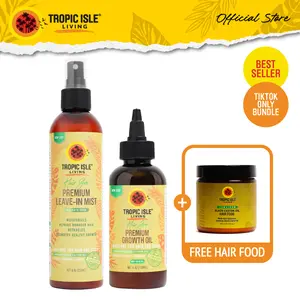 Tropic Isle Living Hair Growth Bundle with FREE Hair Food Coconut | Stronger, Thicker, Healthier Hair
