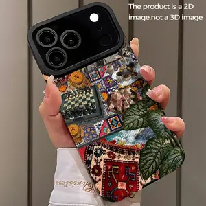Iranian Retro Leather Protective Phone Case for iPhone 17 Pro Max/17 Air/17 Pro/17/16 Pro Max/16 Plus/16 Pro/16/15/14/13/12/11/8/7/XS Max/XR/x/XS/8 Plus