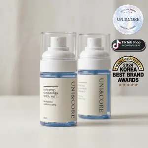 [UNI&CORE] HYDRATING SKIN BARRIER SERUM MIST TWIN PACK | 1.76fl. oz (50ml) x2 | Copper Tri Peptide Cica Korean spray serum