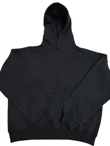 Cozy Heavyweight Black Color Oversized Pullover Hoodie Women Men Streetwear Cozy Unisex Cropped Fit Sweatshirts Casual Soft Long Sleeve Outfit Menswear