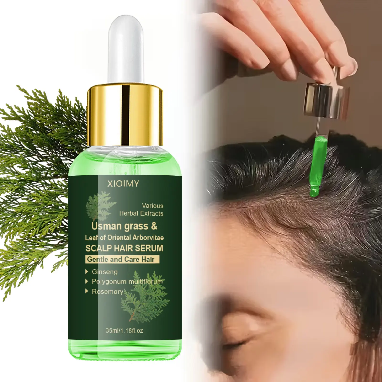 Instant Smooth Hydrate Control Frizz Hair Oil, Repair Damaged Hot-Hit Hair, Fuller Healthier Look, Long-Lasting Shine, Plant-Based Formula, Nourishing Hair Treatment, Hair Strengthening Serum