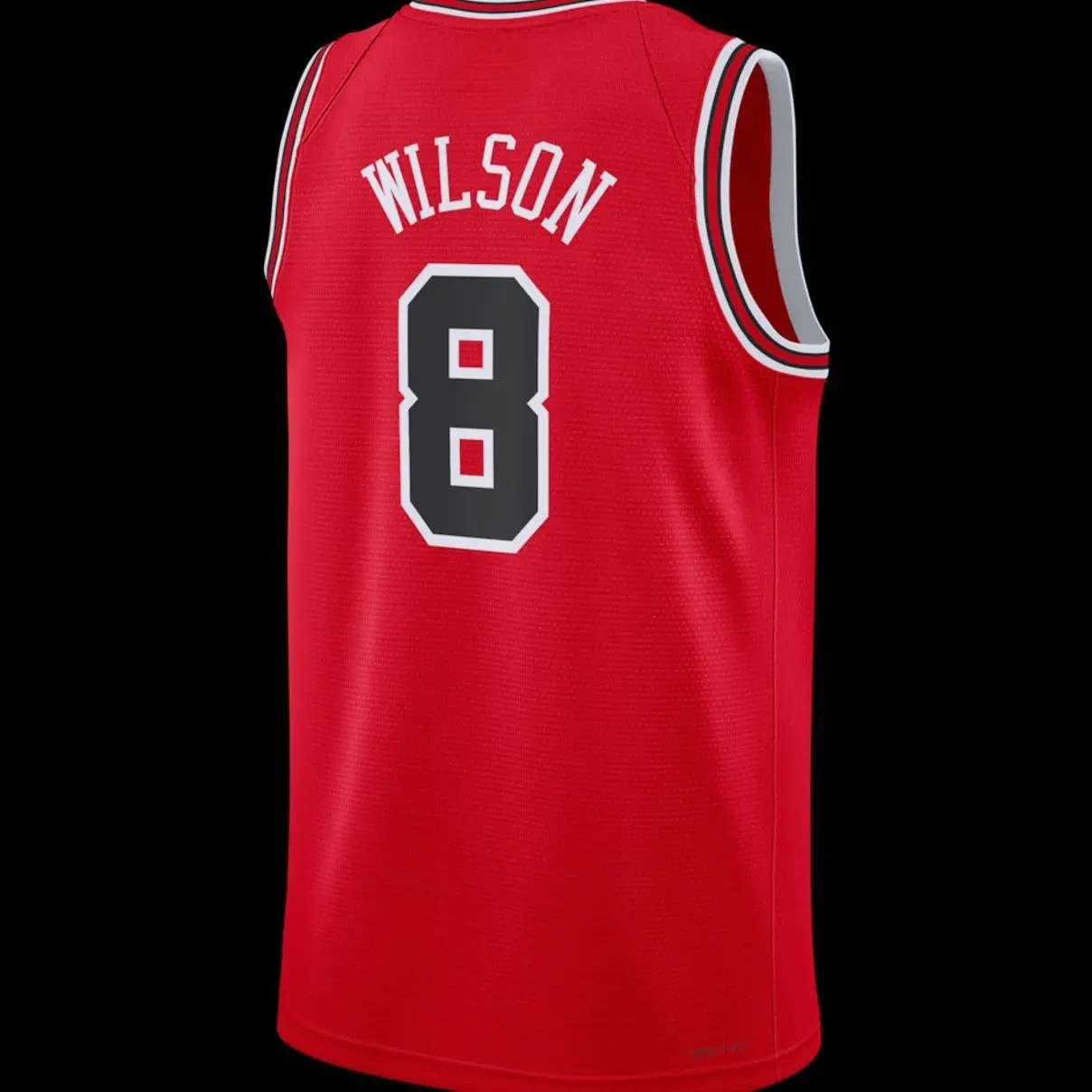 Unisex Basketball #8 Wilson Chicago Team 2026 Draft Swingman Jersey - Icon Edition - Red
