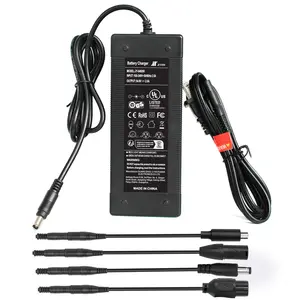 54.6V 2A Electric Bike Charger for 48V Ecotric Bike/Lectric XP/Evercross H5, DC 5.5x2.5mm/XLR/IEC/RCA Connector Power Supply Adapter for 48V Lithium Battery