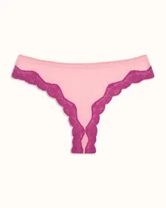 Super Cheeky Mesh Panties in Pink Cherub - Breathable Sculpted Fabric for Flattering Curves & Effortless Style