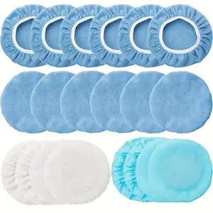 Car Orbital Buffer Polisher Pads, Microfiber & Max Baxer Bonnets, Polishing & Buffing Pad Covers for 5-6 Inches & 9-10 Inches, Car Paint Polishing