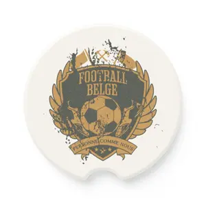 Belgium football: Soapstone Car Coaster
