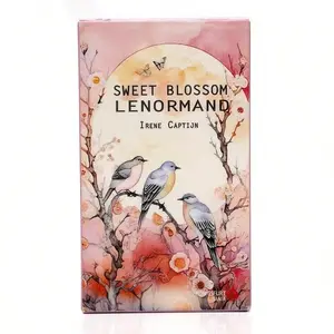 36 Cards Sweet Blossom Lenormand Geman Language Tarot Cards Fortune Telling Game Card Divination Fate Party Family Board Game