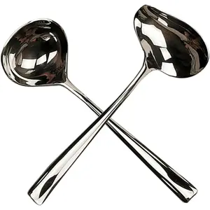 2 count Stainless Steel Small Ladle, Gravy Ladle, Sauce Drizzle Spoon with Spout, Small Sauce Spoon for Gravies and Dressings,