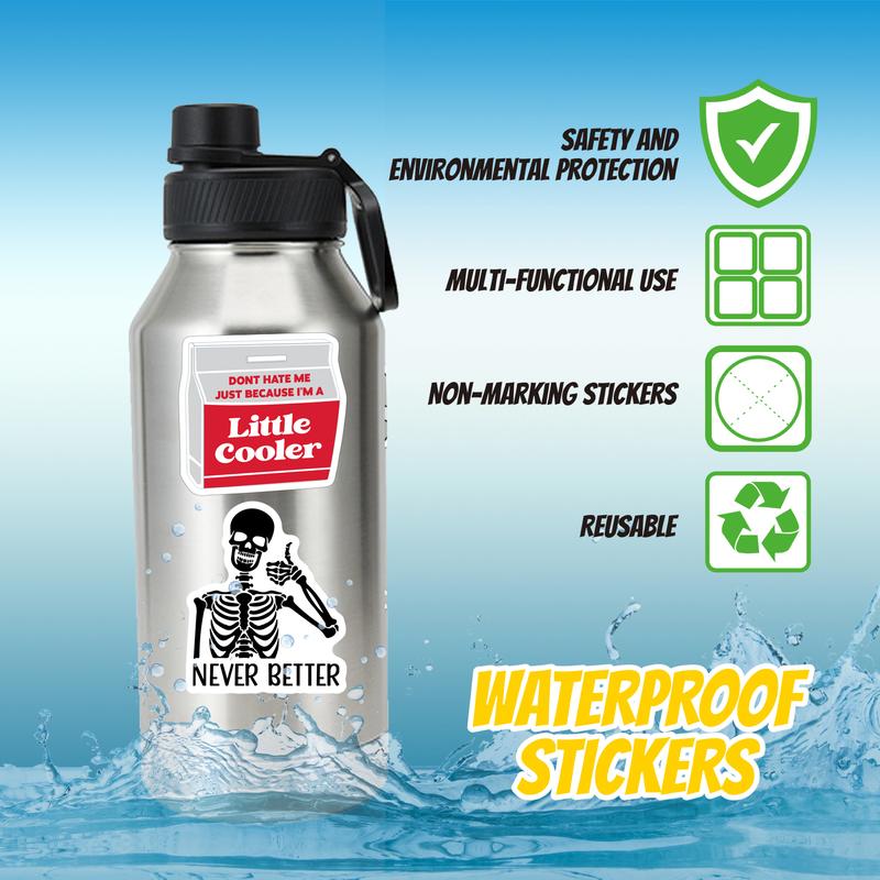 100-200 PCS Funny Prank Meme Sticker Pack – Hilarious, Waterproof Vinyl Decals for Laptops, Water Bottles, Hard Hats, and More