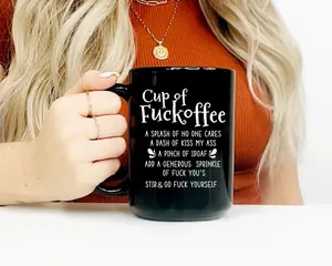 Funny Black Coffee Mug - Quirky 'Introvert Humor' Design - Unique Gift for Friends and Coworkers Ceramic Classic