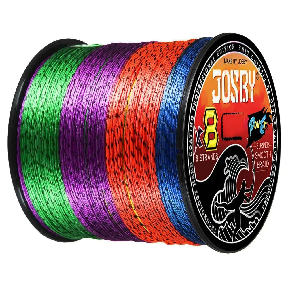 8-Strand Braided Fishing Line, Multicolor High-Density PE Fibers with Low Water Absorption, 0-Stretch Cord for High Sensitivity and Smooth Casting, Abrasion Resistant for All-Water Angling, 18-90lb, 0.14Mm-18Lb, 300M-0.5Mm-90Lb