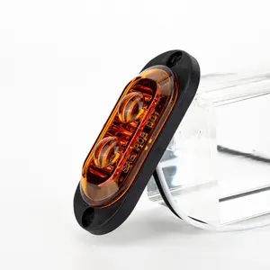 4PCS Car Warning Light 4LED Trailer Side Lamp Truck Turn Signal Side Marker Lights Car Lorry Front Marker Tail Lights 12-24V