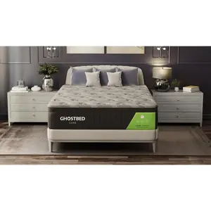 GhostBed Luxe Hybrid 14" Mattress with Patented Cooling Technology and Zoned Support Quilted Cover for Luxurious Sleep