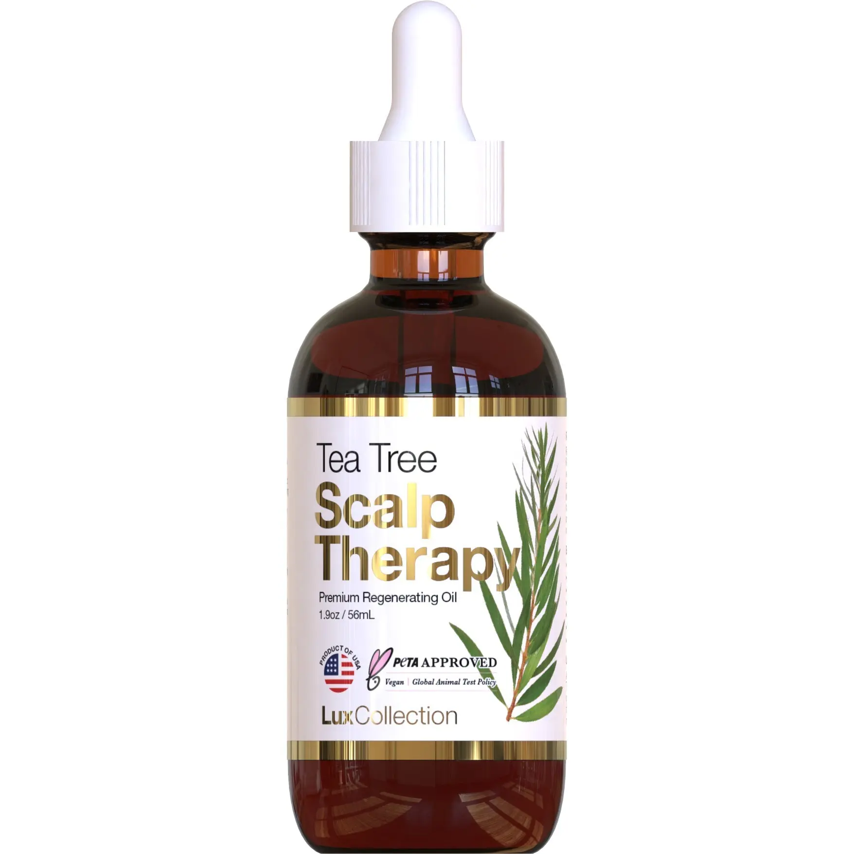 Lux Collection Scalp Therapy - Tea Tree Oil with Ricinus Communis Seed for Haircare & Scalp Health - Nourishing, Soothing, and Cruelty-Free