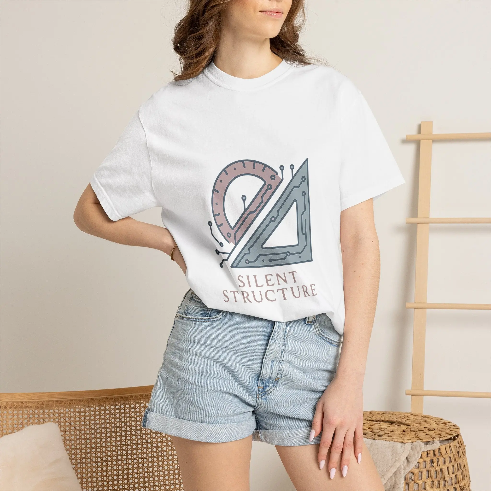 Architect T-Shirt – Vintage-Wash Garment-Dyed Tee | Silent Structure