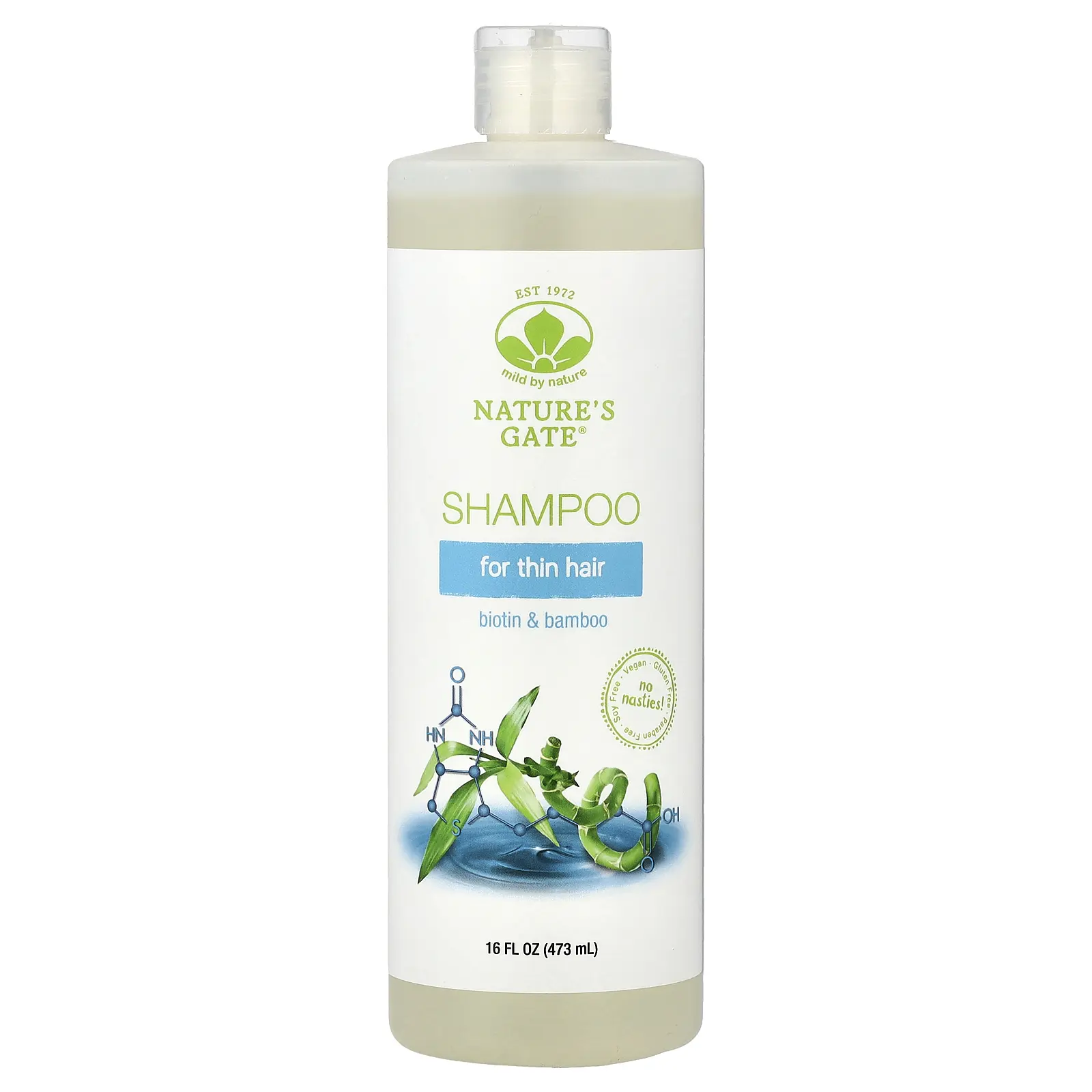 Mild By Nature (Nature's Gate), Biotin & Bamboo Shampoo for Thin Hair, 16 fl oz (473 ml)