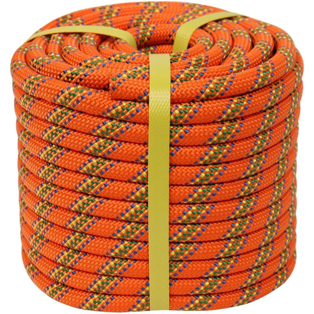 Double Braided Arborist Rope -1/2 Inch x 50 Feet Polyester Rope - High Strength Climbing Rope for Tree Work, Halyard, Sailing(Orange)