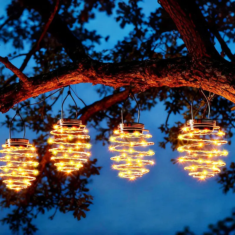 Solar Garden Lights Outdoor Metal Solar  2026 New Design with Flickering Effect , IP65 Waterproof, Outdoor Solar Powered Lights for Patio, Pathway