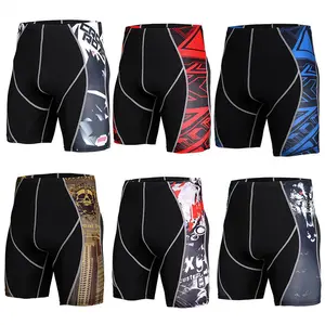 Sports tight quick-drying shorts men's compression breathable body sculpting five-point pants fitness running printed swimming trunks Women's High Waist Seamless Leggings