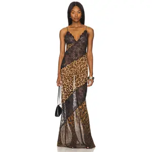 NBD The Bellucci Maxi Dress in Leopard Print