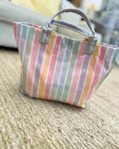 Sunny Shores Striped Waterproof Tote