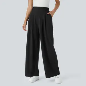 Halara Flex™ High Waisted Pocket Wide Leg Waffle Work Pants
