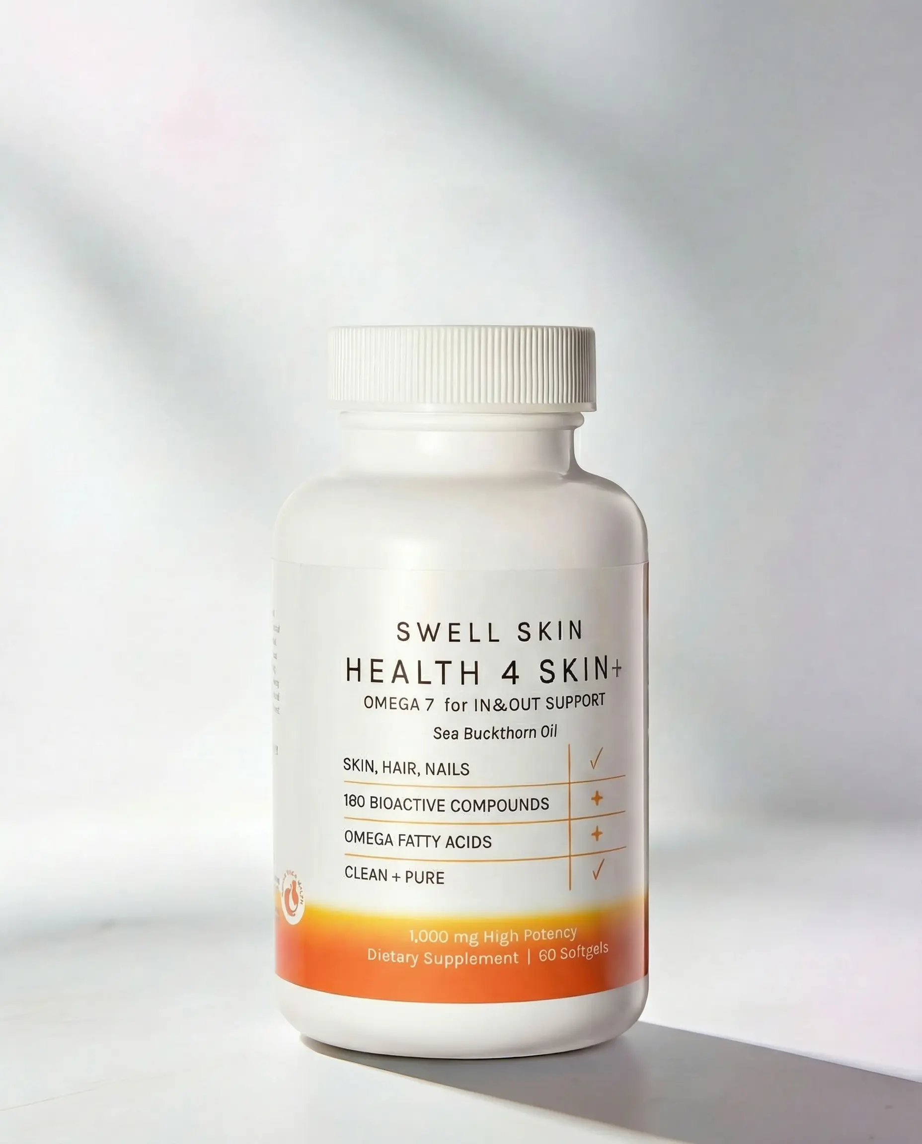 Omega 7 Sea Buckthorn Oil  Vegan Soft Gels
