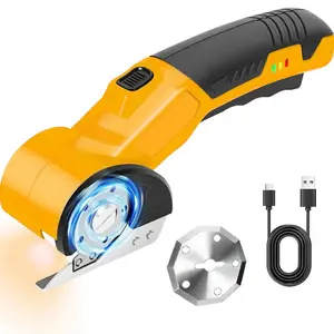 Wireless Electric Scissors - Portable, rechargeable heavy-duty cutter, easy-to-use cordless scissors with a safety lock and LED light, suitable for cardboard cutting.