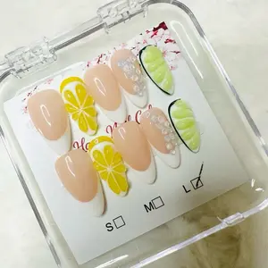 Summer Lemon Press On Nails