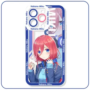 Anime Nakano Miku Phone Case For iPhone 16  15 14 13 12 11 Pro Max Plus  Shockproof Clear PC Back Cover Protection Protective