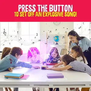 KNUCKLHEAD Dance Bomb Party Button with 30-Second Music & Glow for Instant Dance Breaks Perfect Gift for Parties and Gatherings