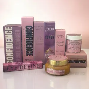 9pc Skincare set confidence cosmetics balancing, rejuvenating, hydrating, skincare bundle: cleanse, tone, hydrate, rejuvenate, exfoliate