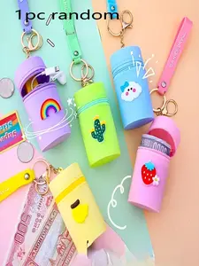 Mini Portable Bucket Pendant Coin Purse, Creative Silicone Wallet, Earphone Storage Bag, Lipstick Organizer, Cute Mini Bucket Bag, Card Coin Pouch