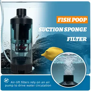 Aquarium Filter with Suction Cups, Silent Filtration, Oxygenation, Water Circulation, No Power Needed, Requires Air Pump, Essential Aquarium Accessory, Fish Filters for Aquariums