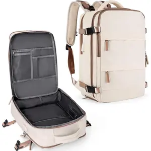 Large Travel Backpack For Women Men,Carry On Backpack,Hiking Backpack Outdoor Sports Rucksack Casual Daypack travel essentials(Beige Brown)