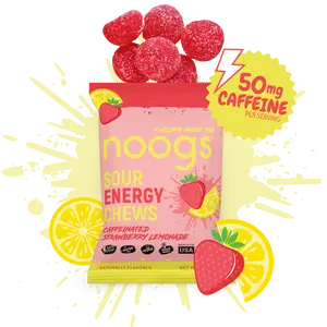Caffeinated Strawberry Lemonade Sour Energy Chews