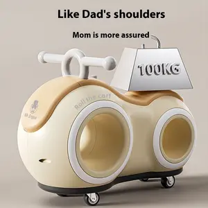 Baby Walker & Toddler Balance Bike for Girls 12-24 Months 220 lbs Anti-Tipping 4 Wheels with Music Lights Indoor Outdoor Parent-Child Riding Ideal Gift for Birthdays