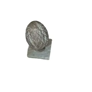 Threshold™ Door Stopper by Studio McGee - Egg Shape Marble Finish with Brown & Cream Patterns for Elegant Home Decor